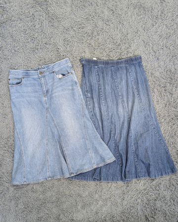 **Y2K Maxi- und Midi-Jeansröcke – Retro-Denim-Mix
