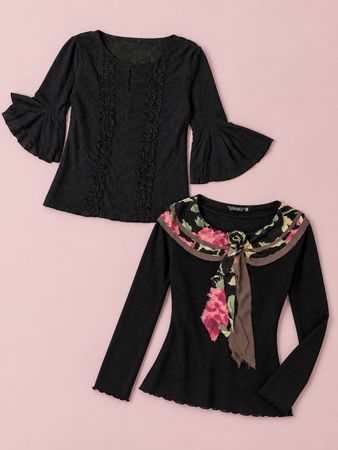 Y2k Full Sleeve  Blouse