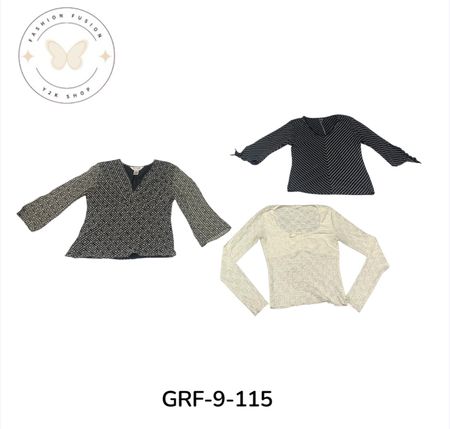 Vintage Y2K Poly long sleeve Blouses | Women’s 2000s Blouse Collection (GRF-9-115)