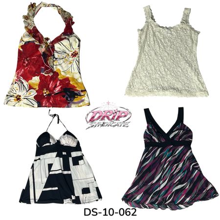 Vintage Y2K Fitted Cami Top For Girls (DS-10-062)