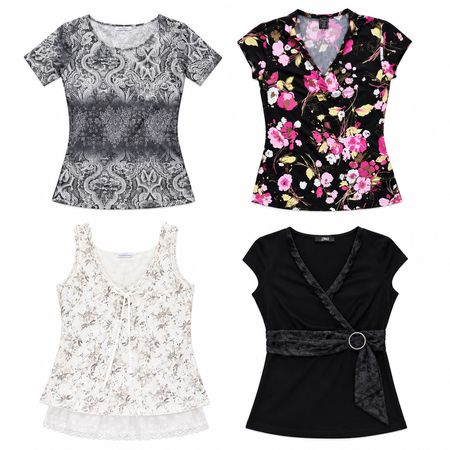 Tops transparentes Y2K 10 pcs A 1494
