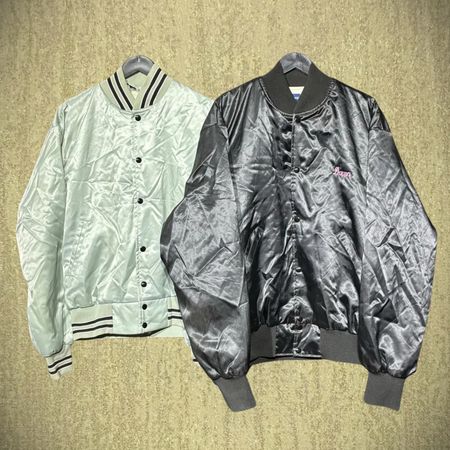 Retro Baseball Style Nylon Varsity Jacket (FNC:01)