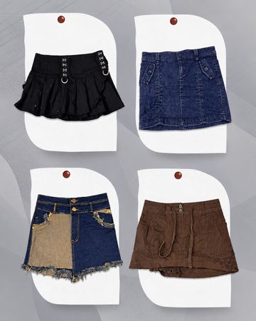 Jupes mini en denim Y2K