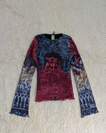 Y2K Italian Mesh Blouses