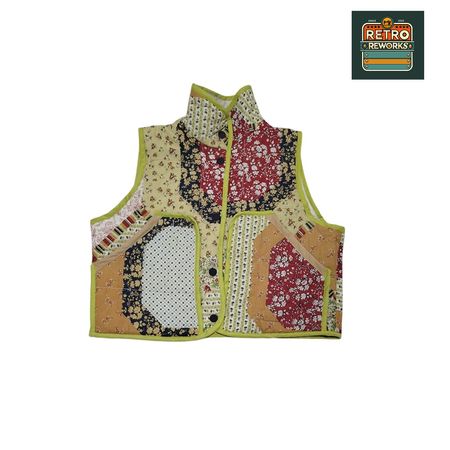 A/W Upcycled Front Button Quilt Gilets
