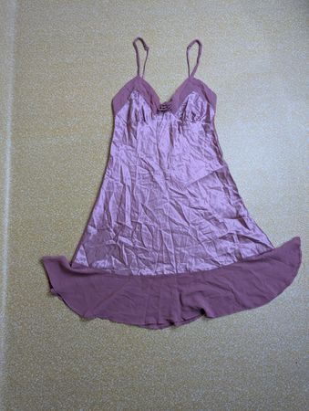 TH409 Y2K Vintage Silk Party Slip Dress | 2000s Satin Formal Wear