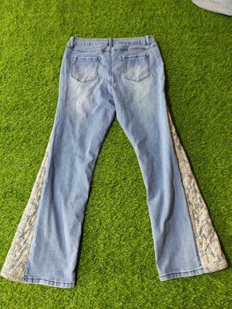 Upcycled Denim Flared Jeans