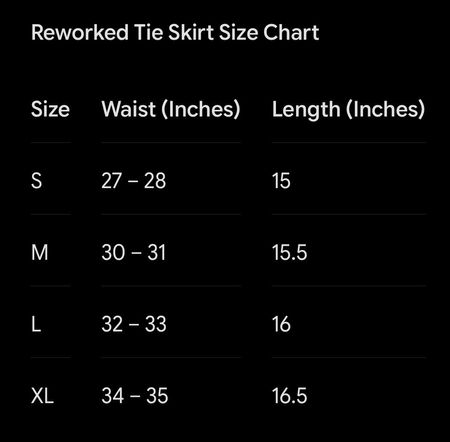 Upcycle Tie Skirts (DV -08)