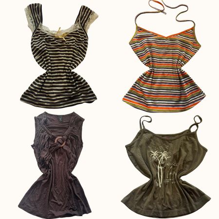 Y2K Earthy Fairy Cami Tops - ST-087