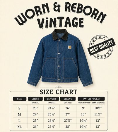 Veste en denim Carhartt upcyclée