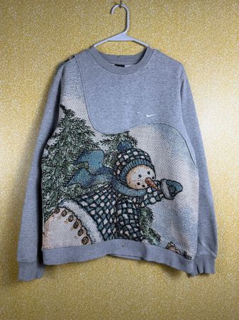 Upcycled Tapestry Branded Sweetshirt