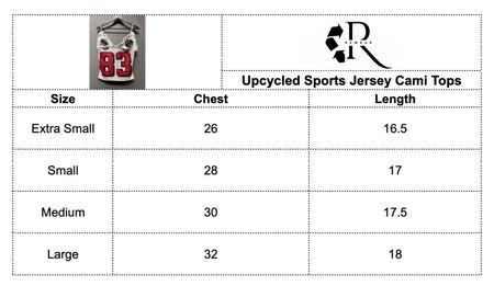 Upcycled Y2K Sports Jersey Cami Tops