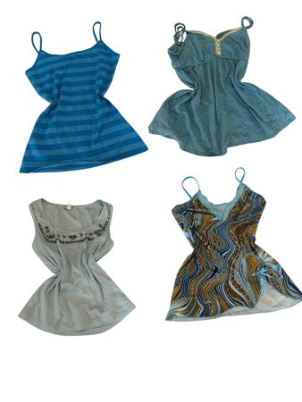 Y2K Electric Blue Cami Tops-ST-150