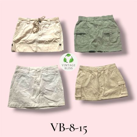 Y2K Vintage Cotton Midi Skirt Wholesale Bundle (VB-8-15) 8 pieces