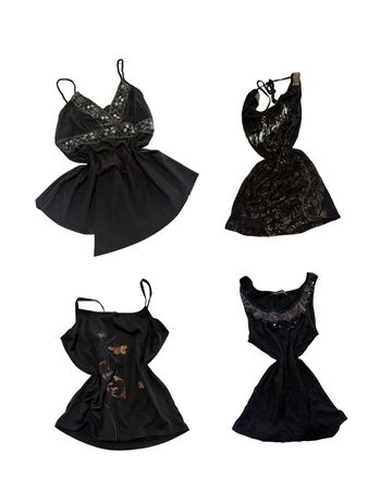 Camisola Detalhe Colar de Contas Pretas Y2K-ST-319
