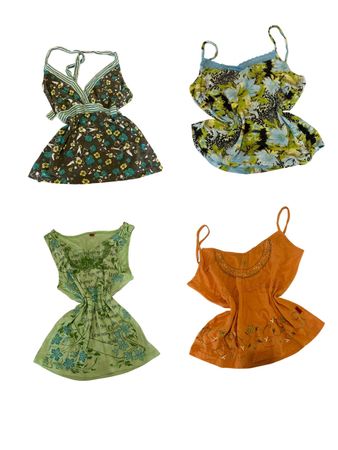 Y2K Grunge Floral Cami Tops-ST-188