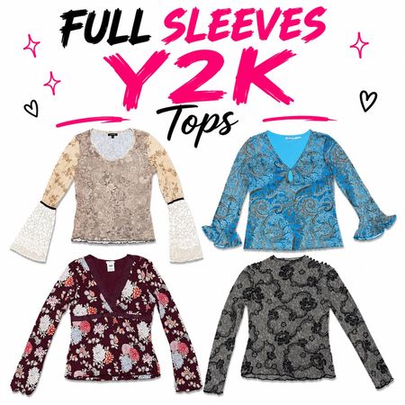 Y2k Full Sleeves Tops | LV-162