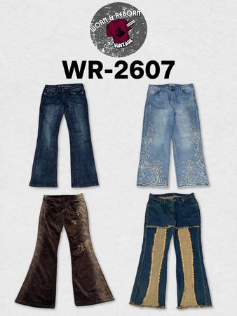 Y2k beaded bootcut jean’s WR-2607