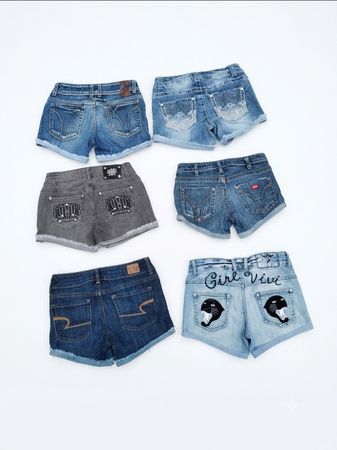 Y2k denim mini short (S-38)