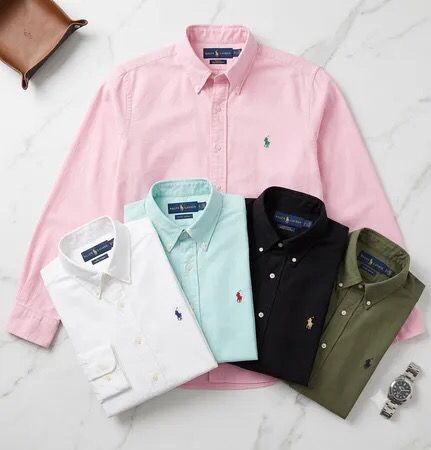 Chemises en coton polo Ralph Lauren de qualité supérieure et vintage disponibles, veuillez passer la commande d'accord frère et sœur.