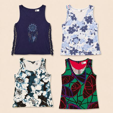 Y2K Boho Printed Sleeveless Tops
