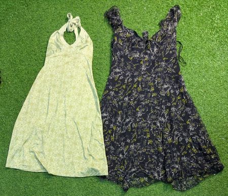 7286 - Y2K-Stil Blusen, Maxi-, Midi- und Minikleid