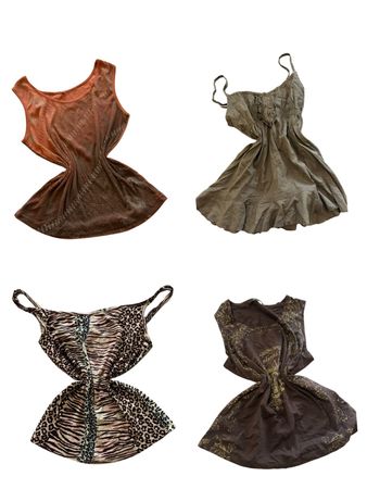 Y2K Braune abstrakte Druck-Velour-Camisolen-ST-273