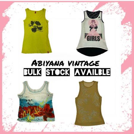 Y2K- Av-149 Graphic Tank Top Bundle - Printed & Rhinestone Sleeveless Tops