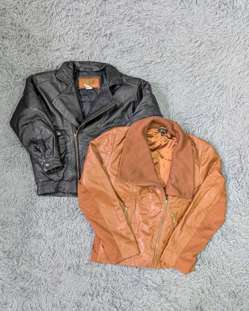 ***Vestes de motard en cuir Y2K – Style moto rétro structuré