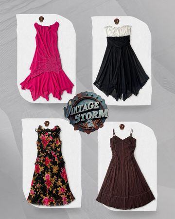 Y2K Grunge Poly Dress