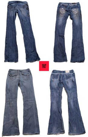 PANTALONS EN JEAN BOOTCUT INSPIRÉS DES ANNÉES 2000 MARQUES INCLUSES VANITY, PREMIER, ETC