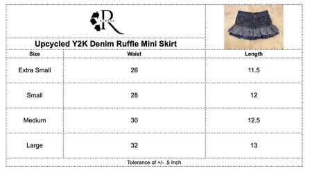 Upcycled Y2K Denim Rüschenshort