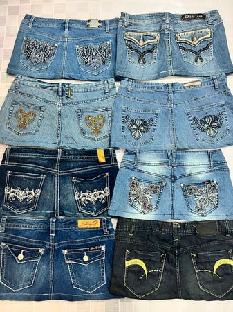 R578 Y2k Embellished Mini Skirts