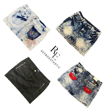 JUPONS MINI EN DENIM Y2K NYC IT GIRL RE-3791