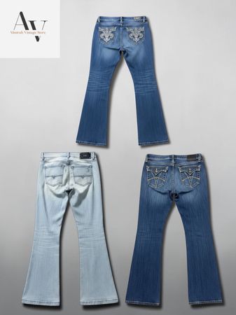 ✨ Bootcut Embellished Stone Pocket Jeans ✨