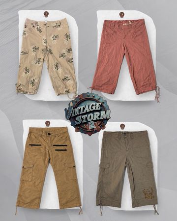 Y2K Cotton Cargo Capri