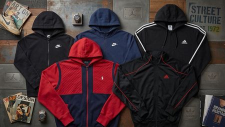 Nike adidas track jackets
